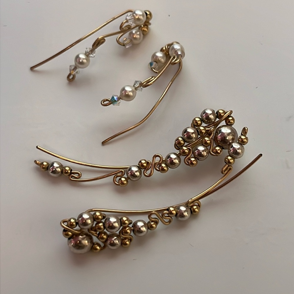 Vintage Gold Ear Climbers